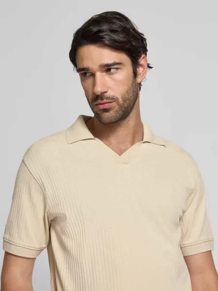 Koszulka polo o kroju regular fit z mieszanki bawełny model ‘TRISTAN’ Selected Homme biała