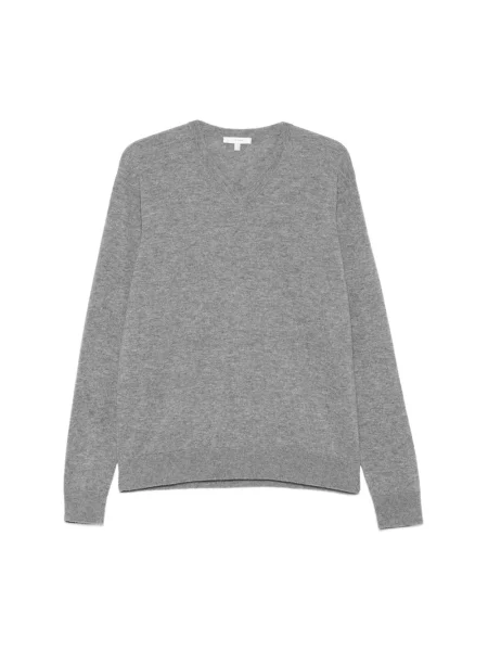 Sweter The Row z dekoltem w serek szary