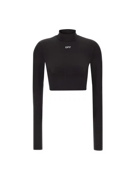 Długi top Off-white z długim rękawem biały