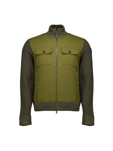 Kardigan Moncler wełniany zielony