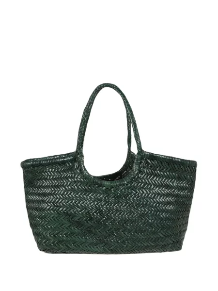 Geantă shopper Dragon din piele verde