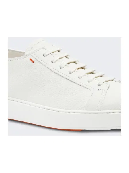 Sneakersy Santoni sznurowane kolarskie białe