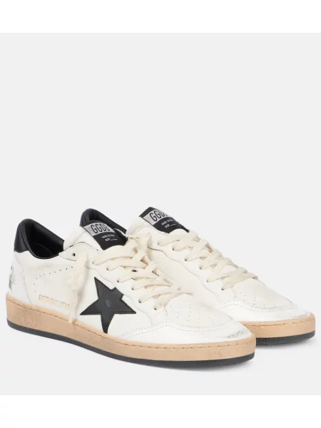 Sneakerși Golden Goose Ball Star din piele alb
