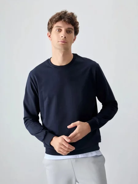 Tommy Life Mikina Sweatshirts námořnická modř