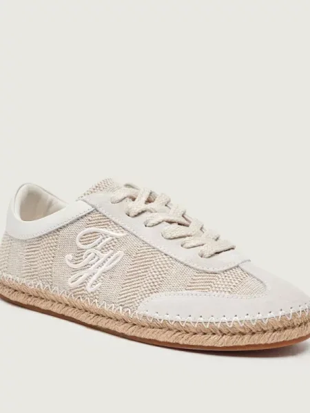 Tommy Hilfiger Sneakers | piele întoarsă | cu adaos de in bej