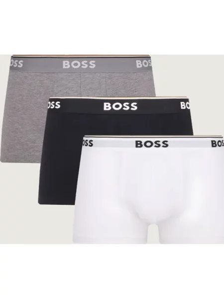 BOSS Orange Boxeri / alb / gri amestecat negru