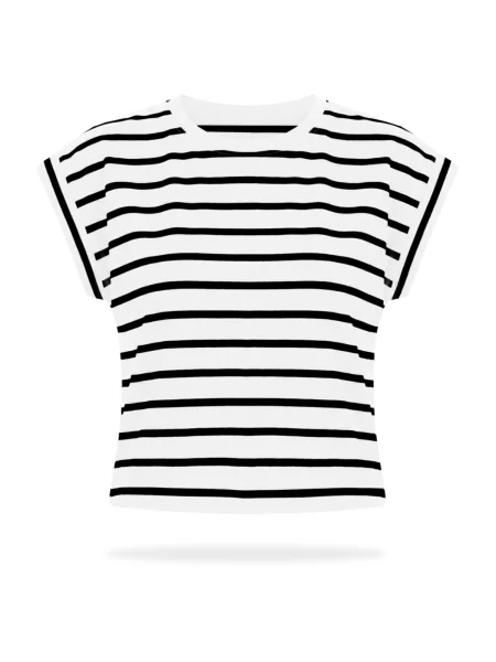 Imily Bela Tricou negru alb