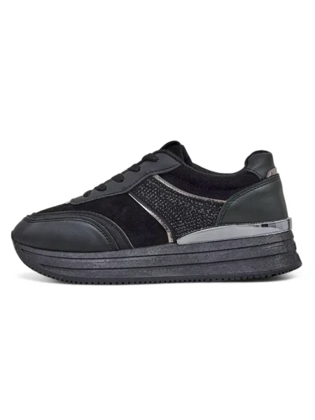 Sneakerși Resti cu platformă negru