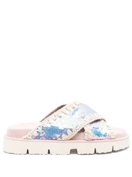 Sandály Mou s flitry růžové