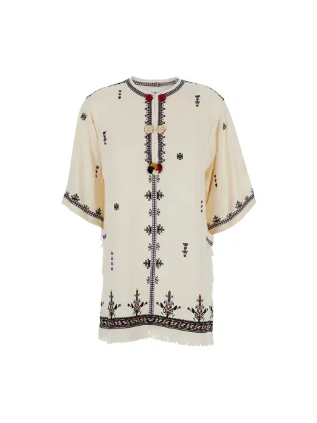 Haftowana bluzka Isabel Marant Etoile biała