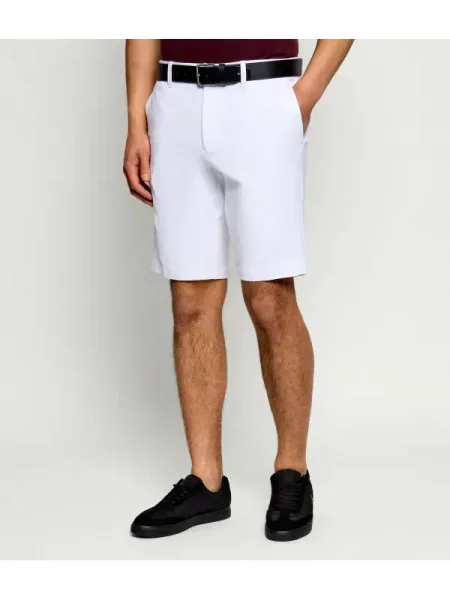 BOSS GREEN Pantaloni scurți S_Commuter-J | easy iron | stretch alb