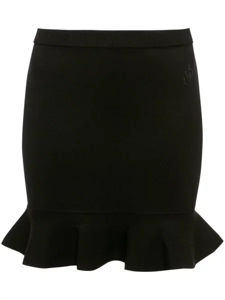 Fusta mini Jw Anderson cu volane negru