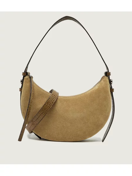 TORY BURCH Hobo táska Romy | hasított bőr bézs