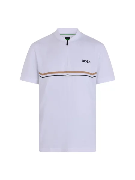 Koszulka polo o kroju slim fit z nadrukiem z logo model ‘TOC SPIN BODYMAPP Boss Green biała