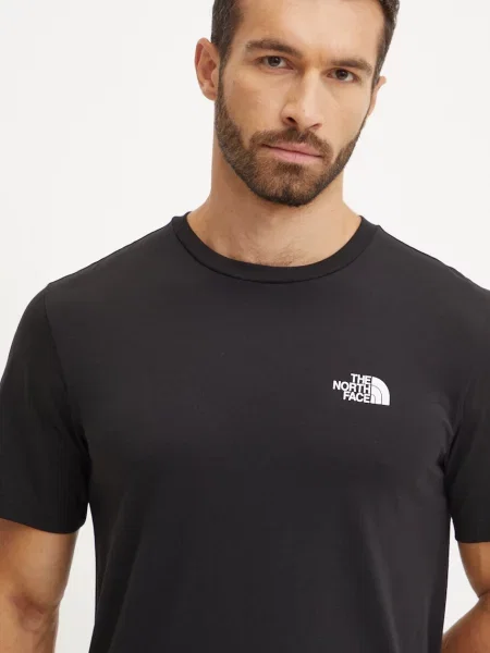 Тениска The North Face M S/S Simple Dome Tee с принт черно