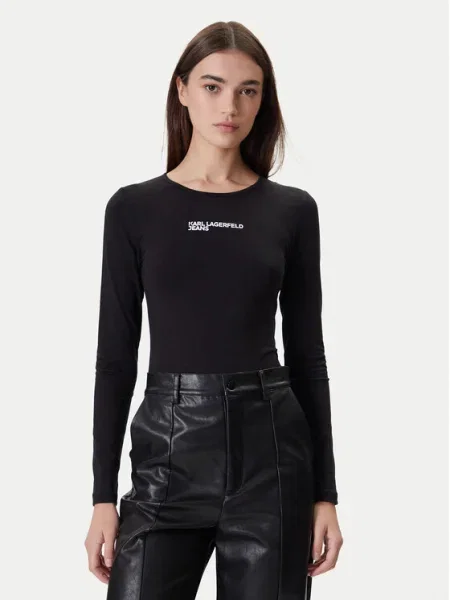 Karl Lagerfeld Jeans Боди черен