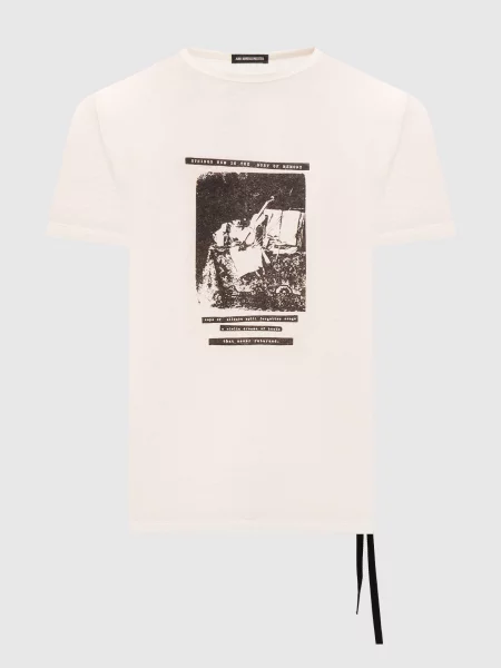 Футболка Ann Demeulemeester с принтом белая