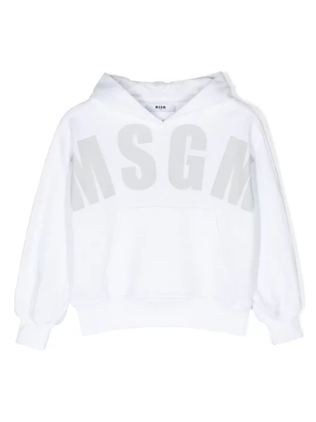 Bluza z kapturem dziecięca Msgm biała