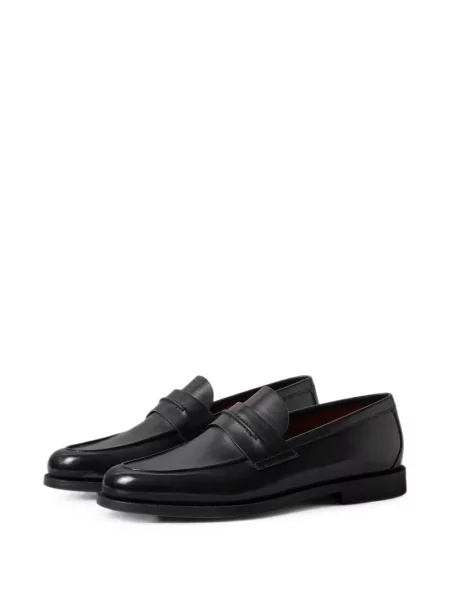 Кожени лоуфъри Zegna черно