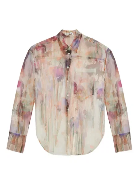 Cămașă Munthe de mătase cu model floral cu imagine