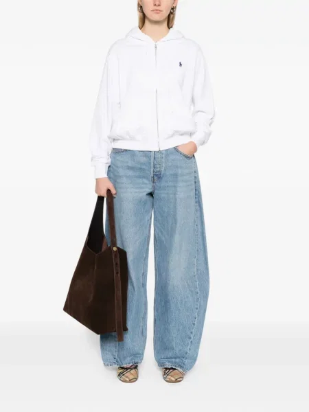 Hanorac cu glugă Polo Ralph Lauren alb