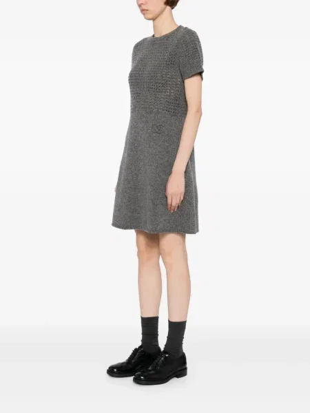 Oblekové šaty Chanel Pre-owned šedé