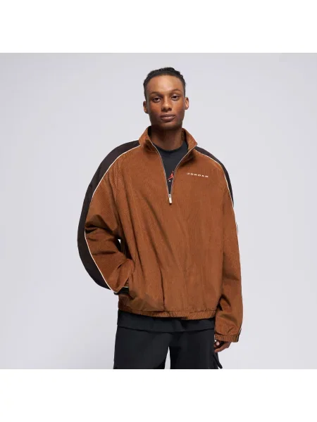 Jordan Bluza M J Flt Cord Half Zip brązowa