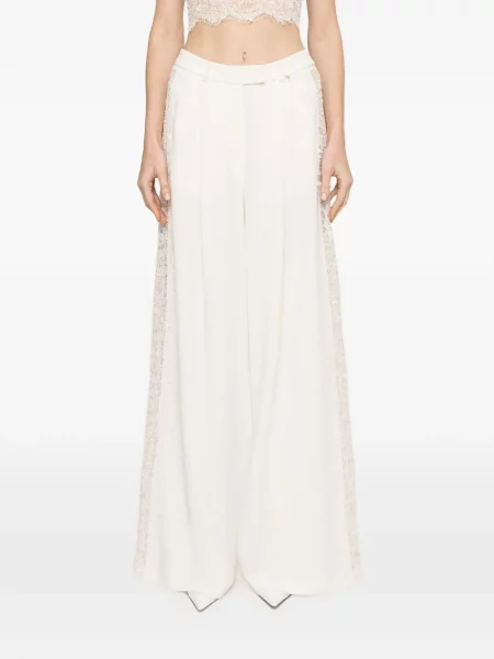 Spodnie Nissa koronkowe białe