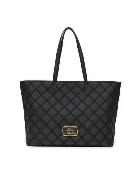 Geantă Love Moschino din dantelă negru