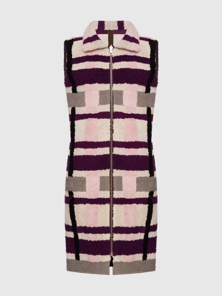 Двосторонній жилет Dennis Basso фіолетовий