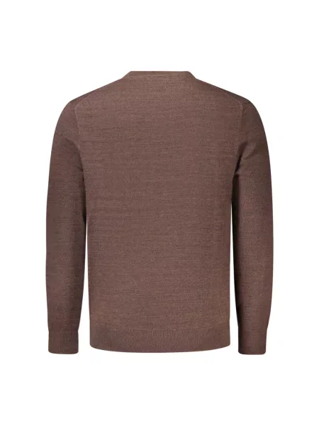 Sweter Timberland z długim rękawem brązowy