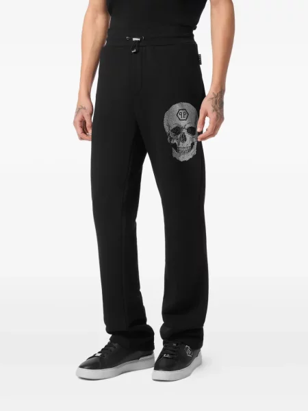 Pantaloni Philipp Plein alergare negru