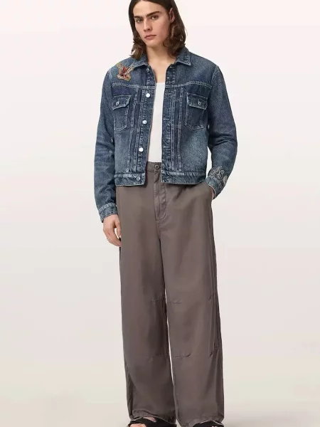 AllSaints pantaloni pentru bărbați cu in ECHO gri