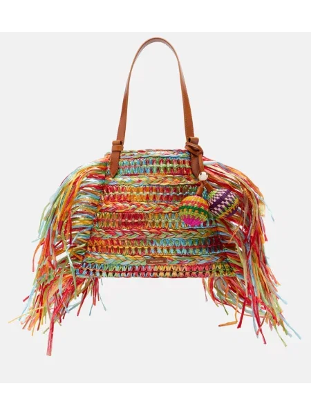 Geantă shopper Aquazzura cu franjuri