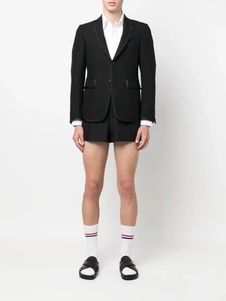 Švarkas Thom Browne satininis juoda
