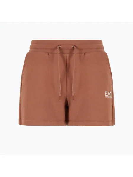 Olcsóbban. Női rövidnadrág Emporio Armani Train Shiny tan/logo pristine. Méret: XL barna