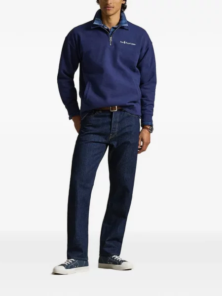 Бански Polo Ralph Lauren бродиран на райета връзки синьо