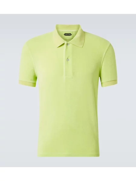 Polo Tom Ford din material terry verde