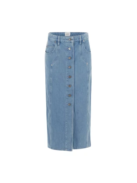Spódnica midi Isabel Marant Etoile niebieska