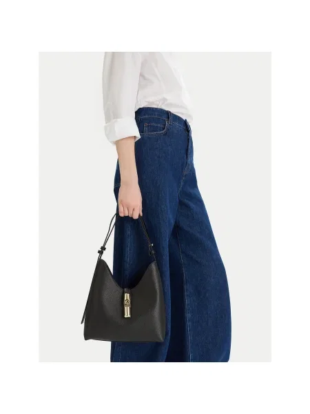 Geanta hobo Furla din piele negru