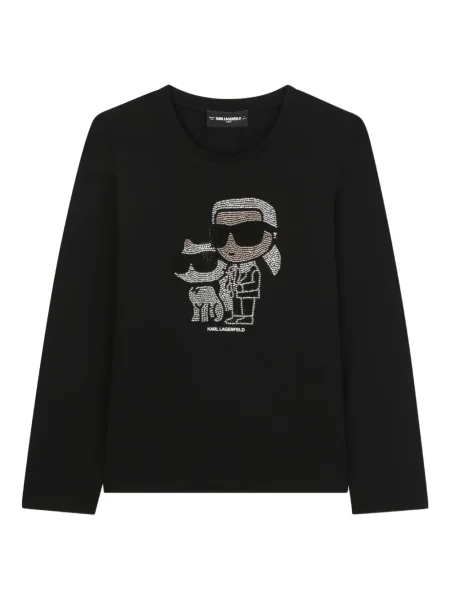 Top dziecięcy Karl Lagerfeld czarny