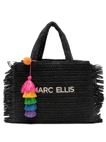 Geantă shopper Marc Ellis cu franjuri negru