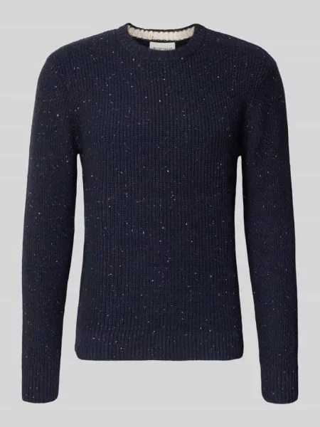 Sweter z dzianiny kroju regular fit z mieszanki bawełny Tom Tailor czarny