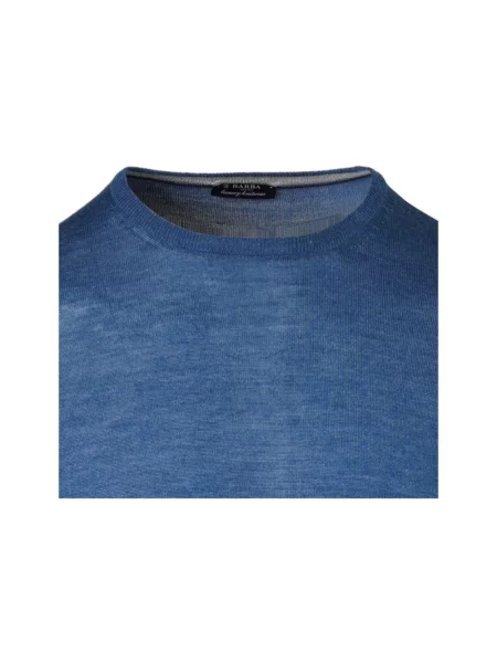 Sweter Barba Napoli wełniany niebieski