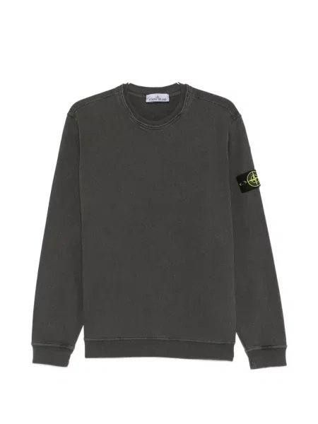 Hanorac crewneck Stone Island cu strasuri gri