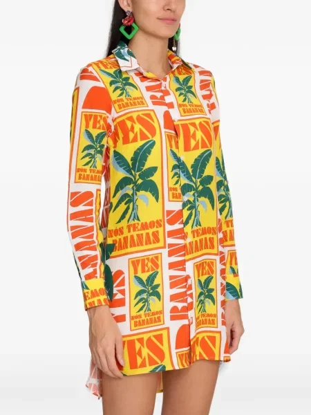 Rochie mini Amir Slama cu imagine de costum mini alb