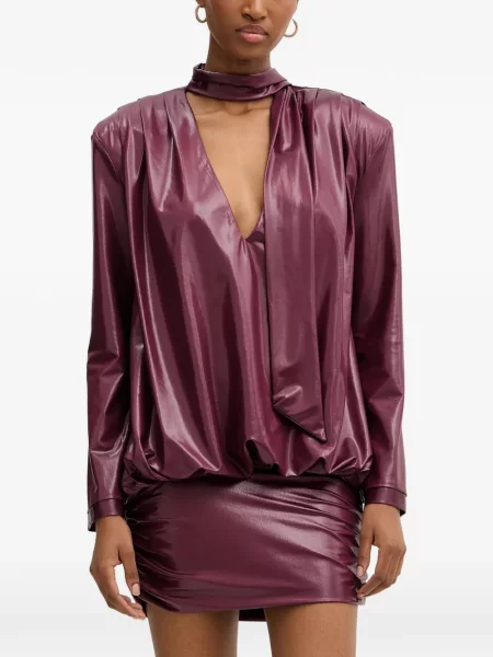 Rochie mini Haveone cu funde violet