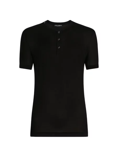 Tricou Dolce & Gabbana de mătase negru