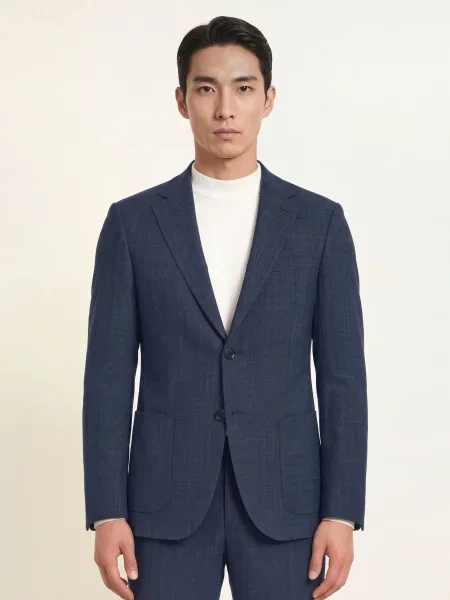 Strellson Oblekové Sako Slim Fit dark blue modré