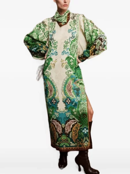 Rochie midi Alemais cu model floral cu imagine